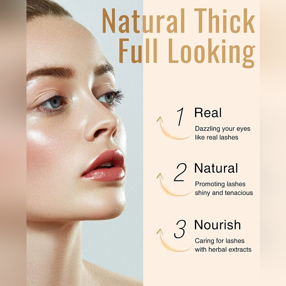 Thicker & Longer Looking Eyelashes, Lash Essential Serum for Natural Las…